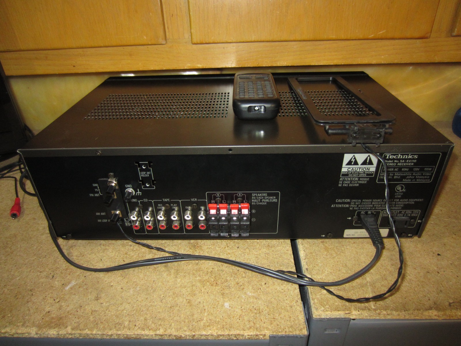 Technics SA-EX110 AV Control AM/FM Stereo Receiver With Remote Bundle. Works!