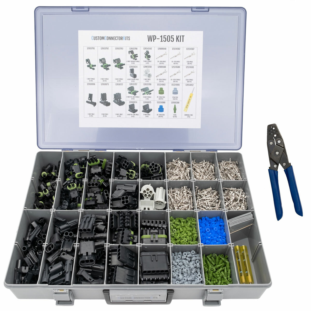 WP-1505 - Pro Weather Pack Connector Kit w/ T-18 Crimp Tool
