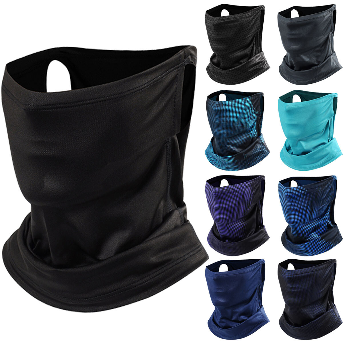 Balaclava Bandana Neck Gaiter Headwear Ice Silk Cooling Outdoor Sport Face Scarf