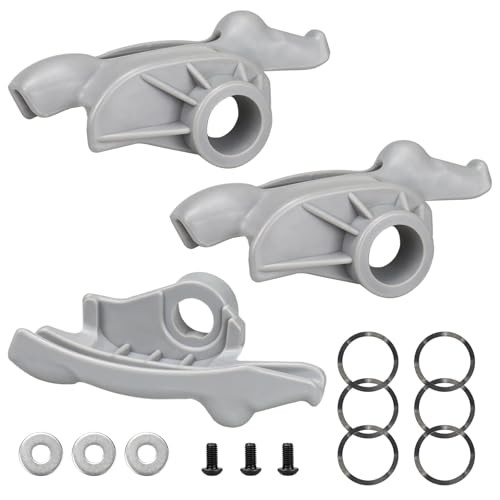 3 Pack Grey Low Profile Nylon Mount/Demount Head Kit Replacement for Coats
