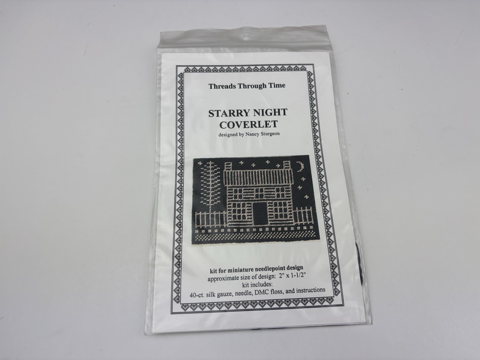 Threads Through Time Starry Night Coverlet Needlepoint Pattern Kit 6S