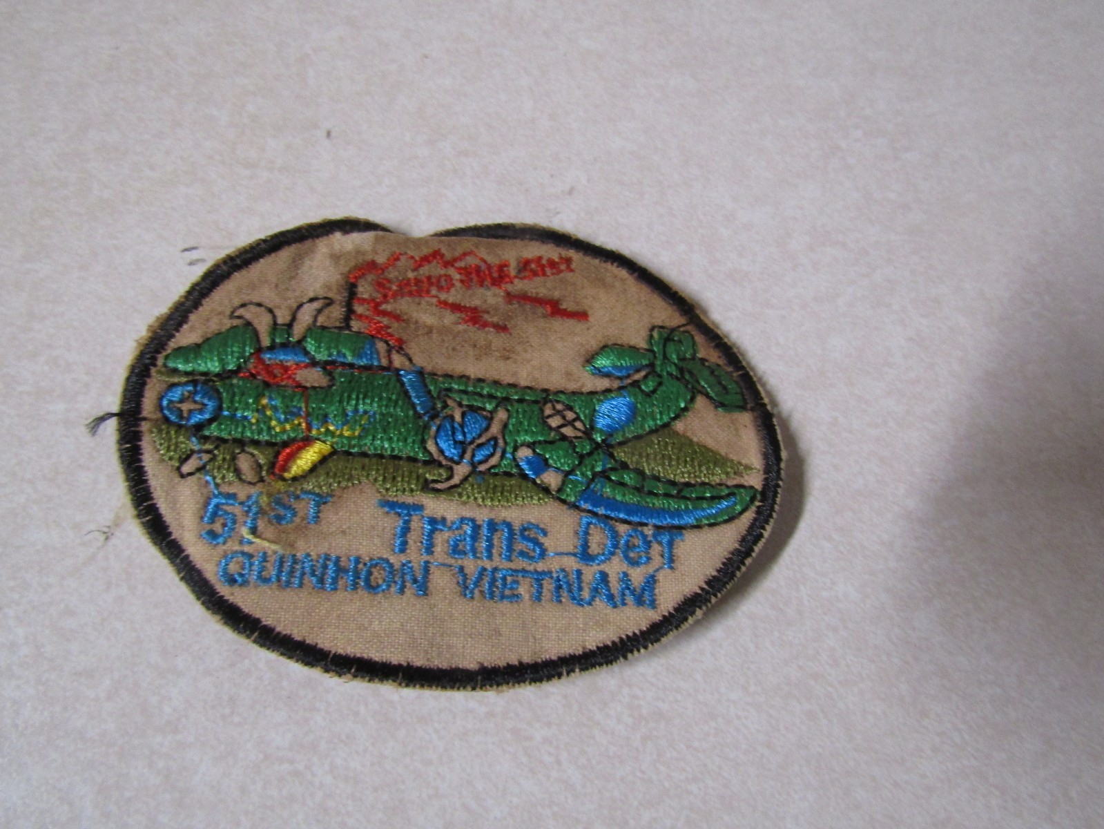MILITARY PATCH OLD VIETNAM ERA 51ST TRANSPORTATION DETACHMENT QUINHON VIET-NAM
