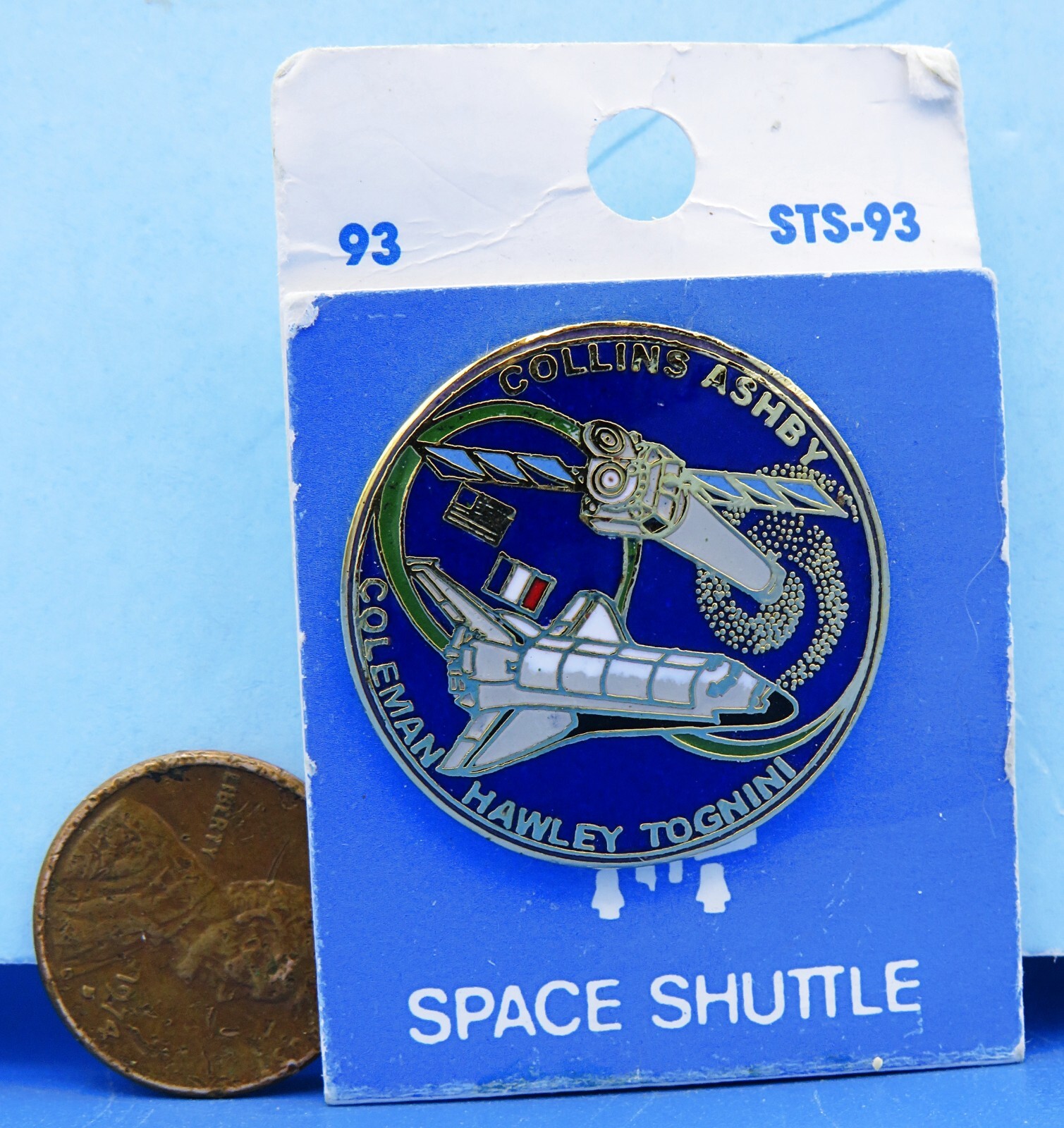 NASA PIN vtg STS-93 Space Shuttle COLUMBIA Eileen Collins 1st woman commander