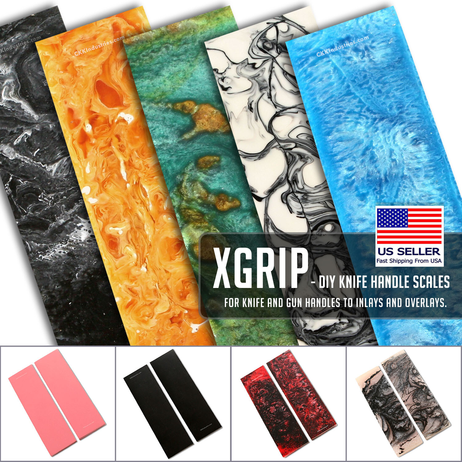 XGrip - DIY Knife Handle Scales - Many Different Color Options Available