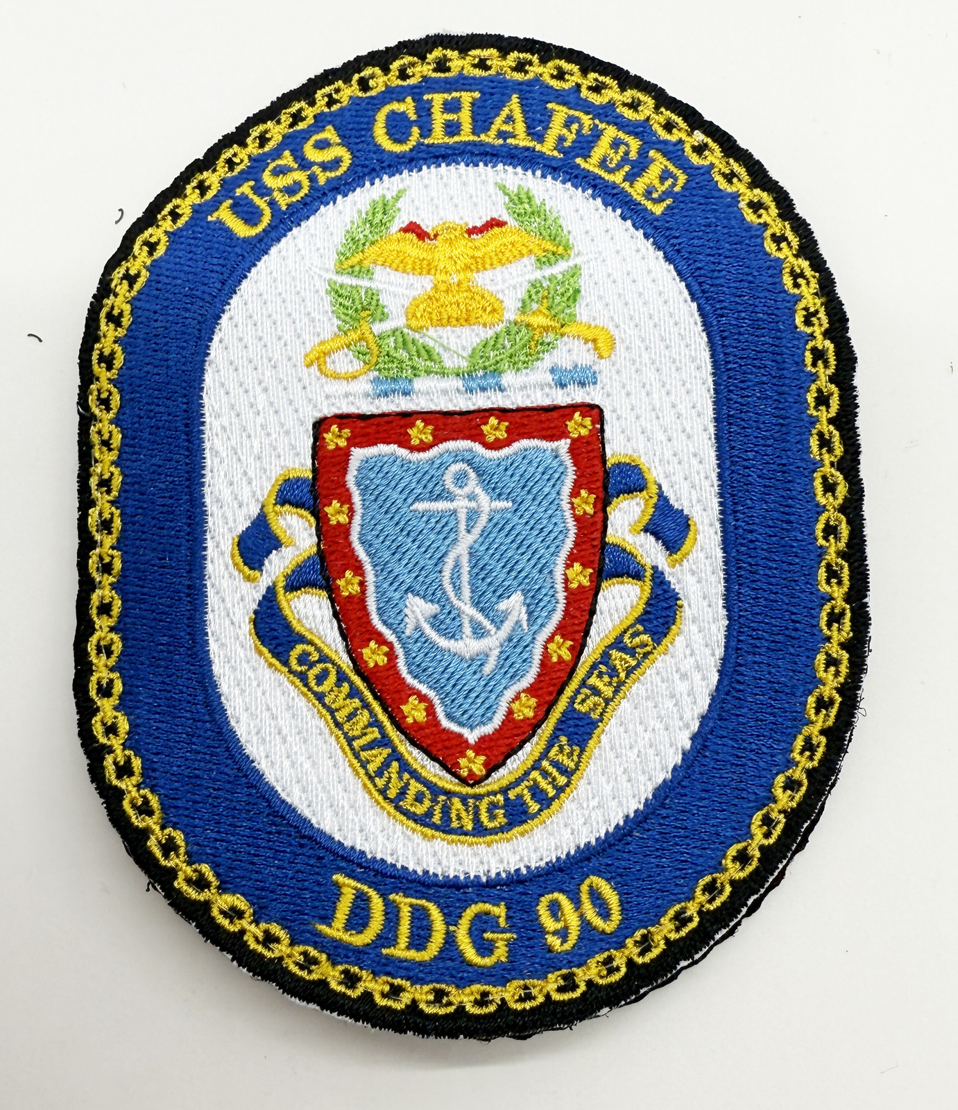 USS Chafee DDG-90 Patch  – Hook and Loop, 4"