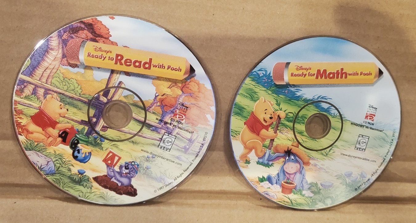 Disney Ready to Read with Pooh PC CD-ROM 1997 Winnie the Pooh Learning Games