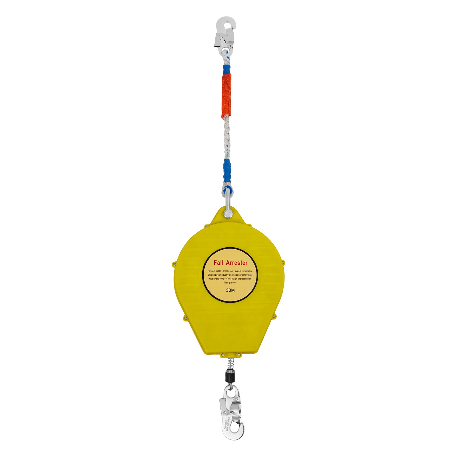 30M-Range Self-rRetractable Fall Arrester Fall Arrest Protector Yellow Max 150kg