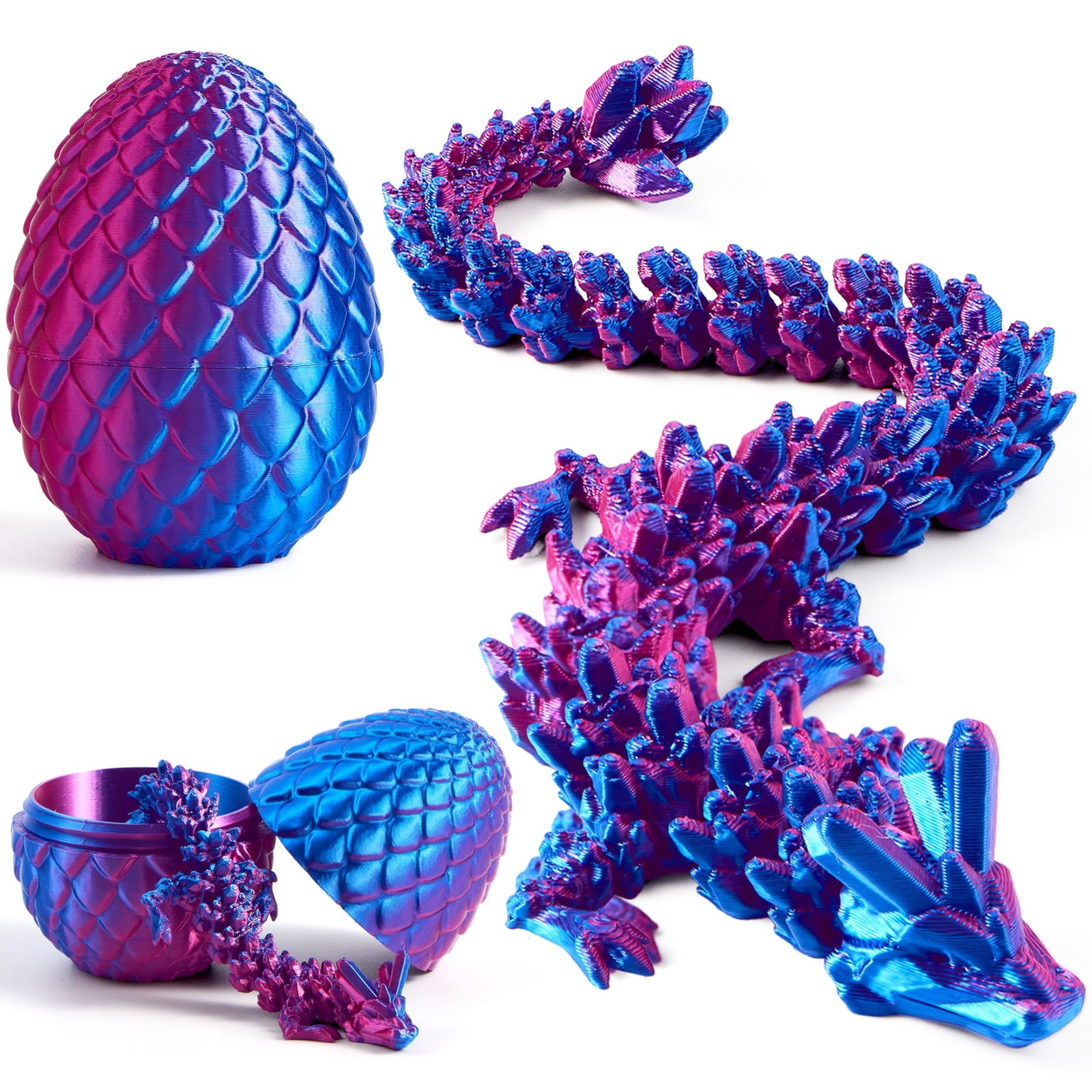 JOYIN 3D Printed Dragon Egg with 12" Laser Purple 12 Inches,