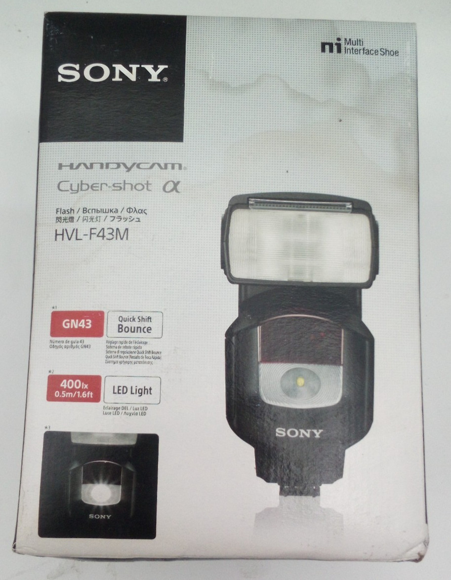 Sony HVLF43M High Power Flash with Quick Shift Bounce (Black) - AS PICTURED
