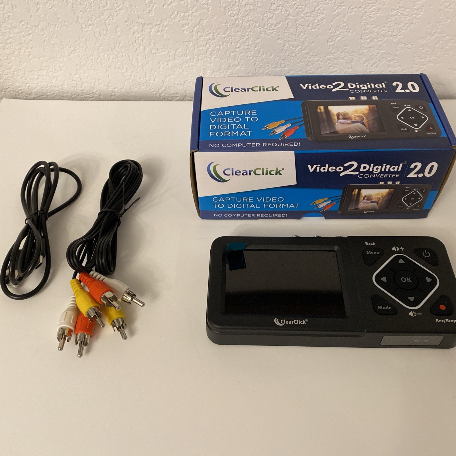 ClearClick Video2Digital Converter 2.0 2nd Gen VHS Camcorder RCA to Digital MP4