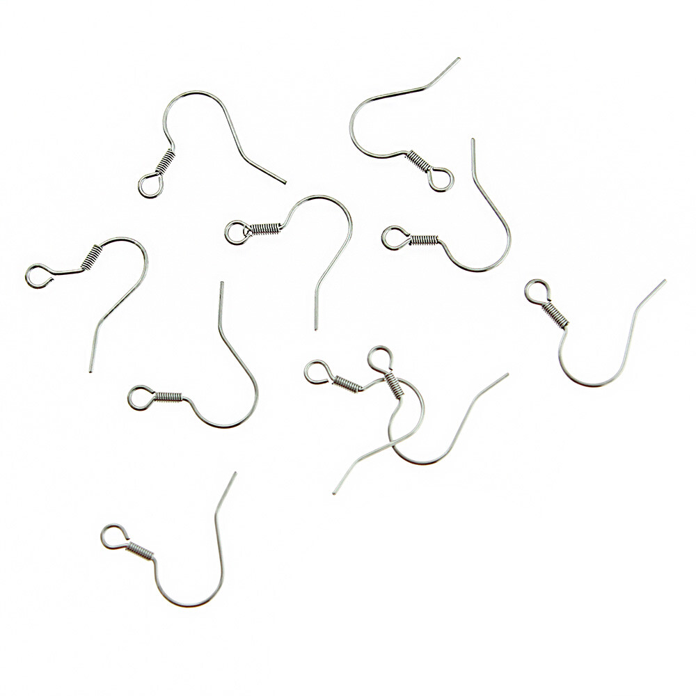 Stainless Steel Earrings French Style Hooks - 19mm - 50 Pieces 25 Pairs - FD967