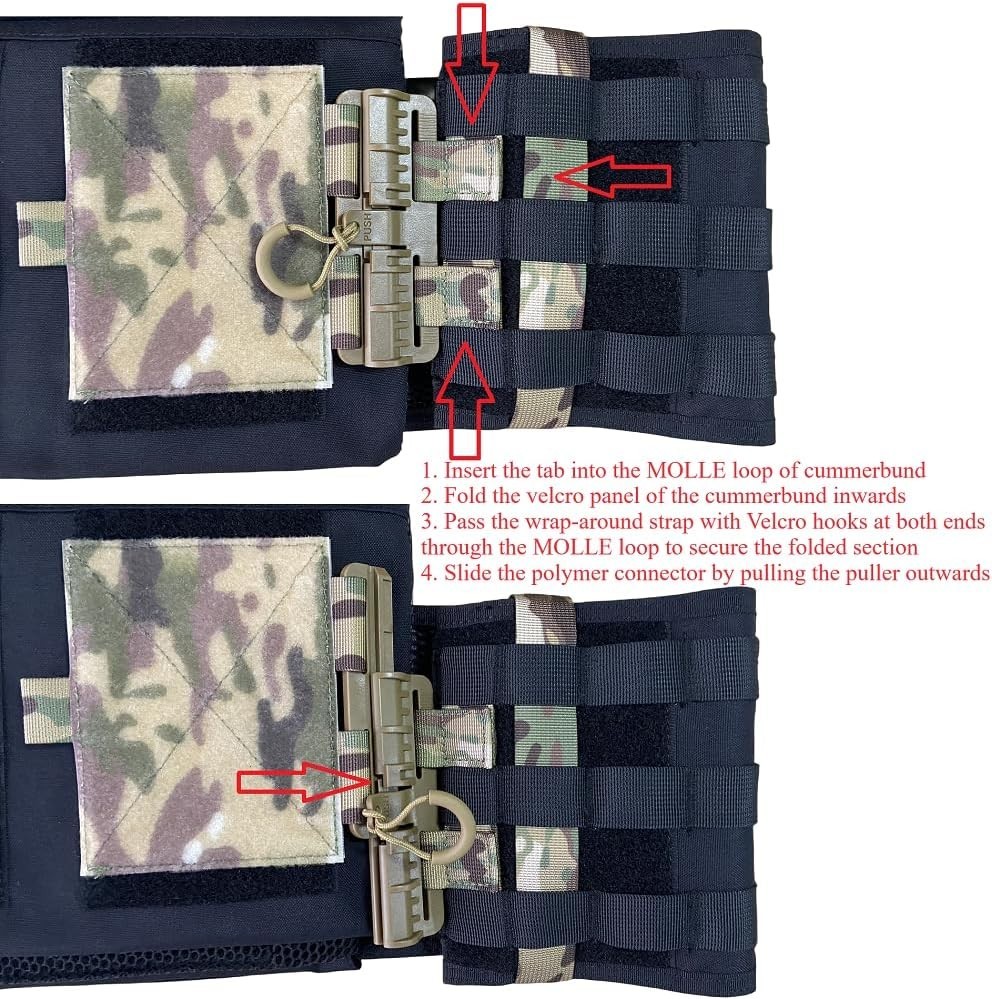 Versatile MOLLE Vest Quick Disconnect Hook & Loop Accessory for Training