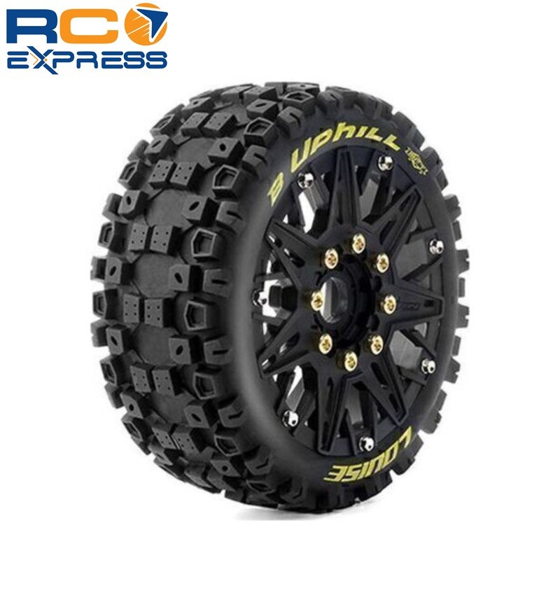 Louise RC Mft B-Uphill Soft 1/8 Buggy Tires, 17mm Hex, 0 & 1/2 Offse LOULT3364SB