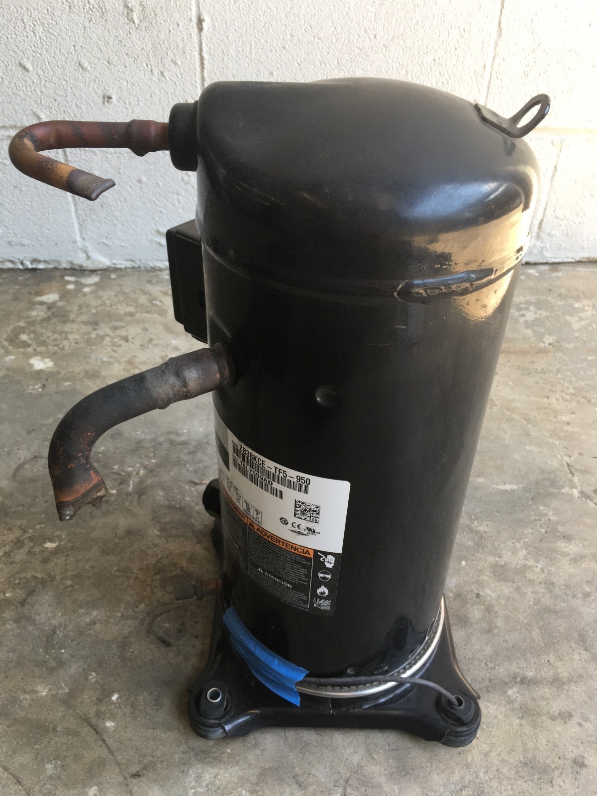 Copland Scroll Compressor ZB38KCE-TF5-950 200-230v, 3ph used