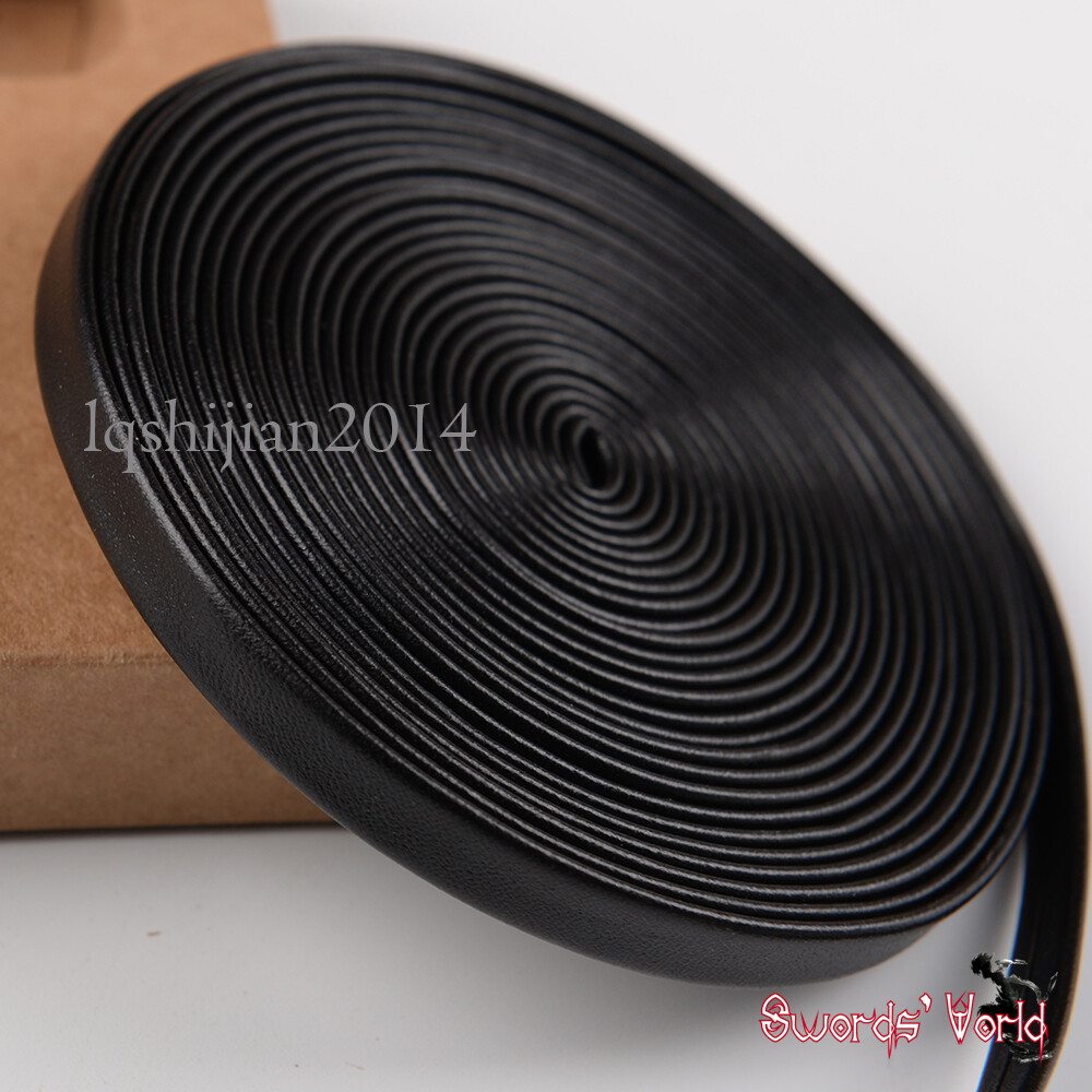 bright black leather Tsuka-Ito 400 cm for Japanese Samurai Sword Katana