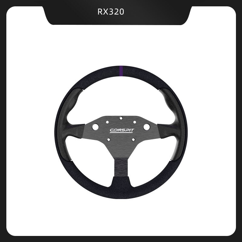 Conspit RX320 320mm/12.6" Microfier Leather SIM Steering Wheel Rim for H.AO