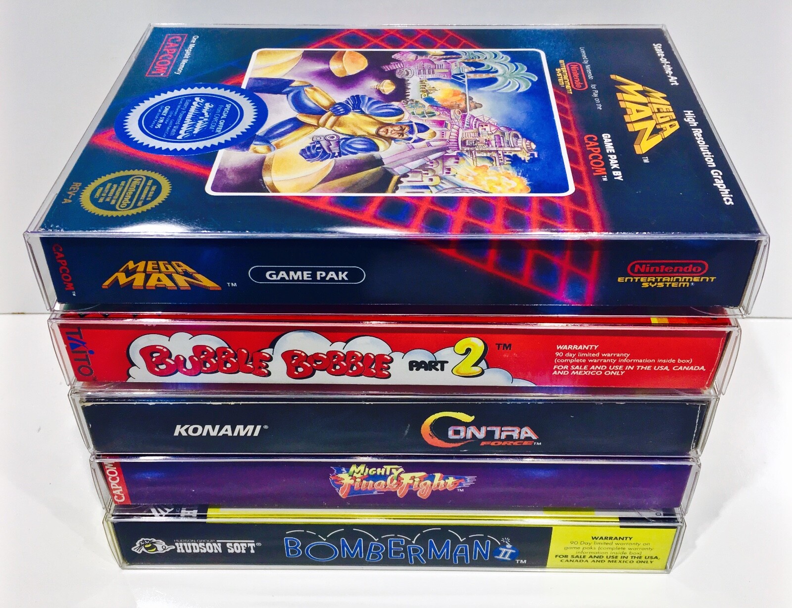 1x Box Protectors for NINTENDO NES Video Game Boxes! Clear Display Cases CIB New