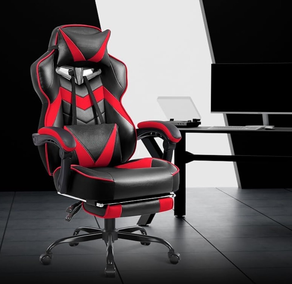 Adults Teen Gaming Chair Ergonomic PC Computer Office Chair Recliner Swivel Seat