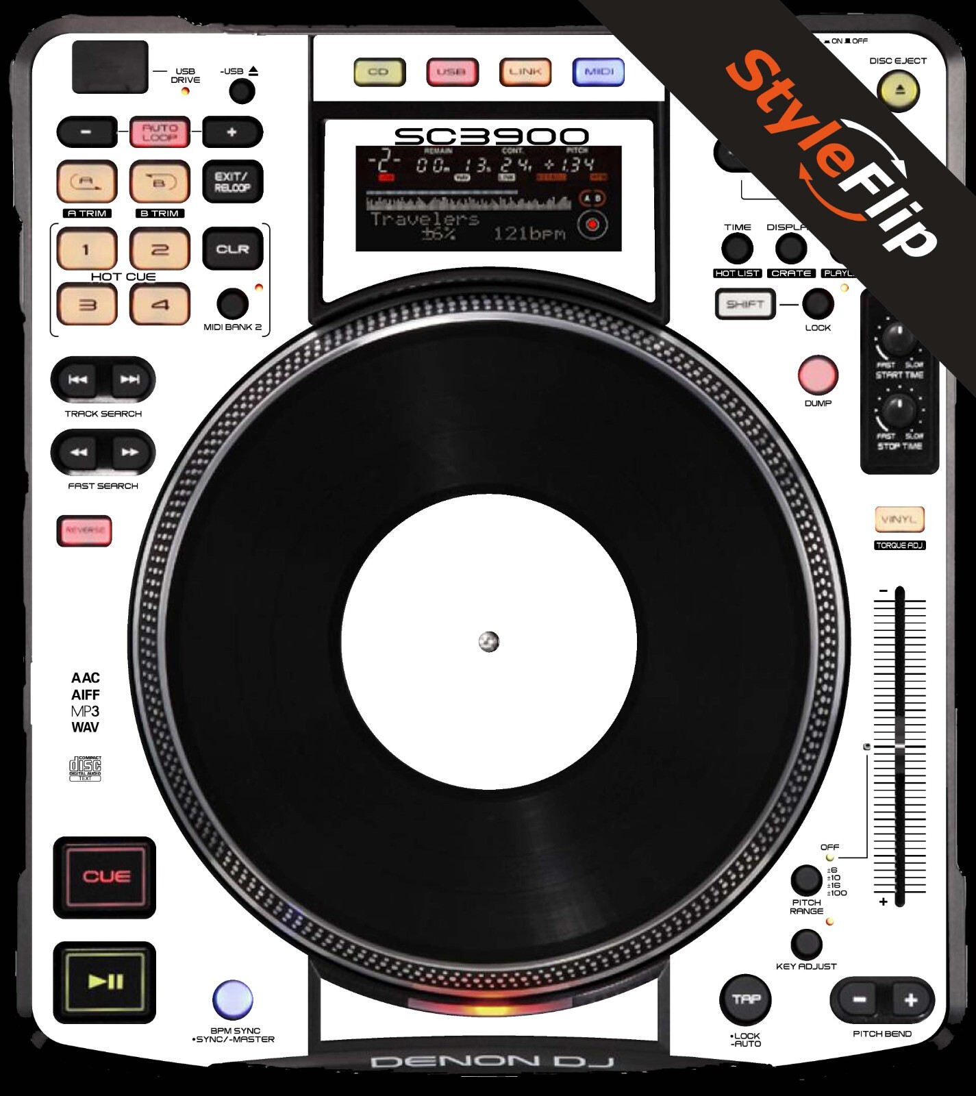 Denon SC3900 | White  | Protective Decal | StyleFlip Skins
