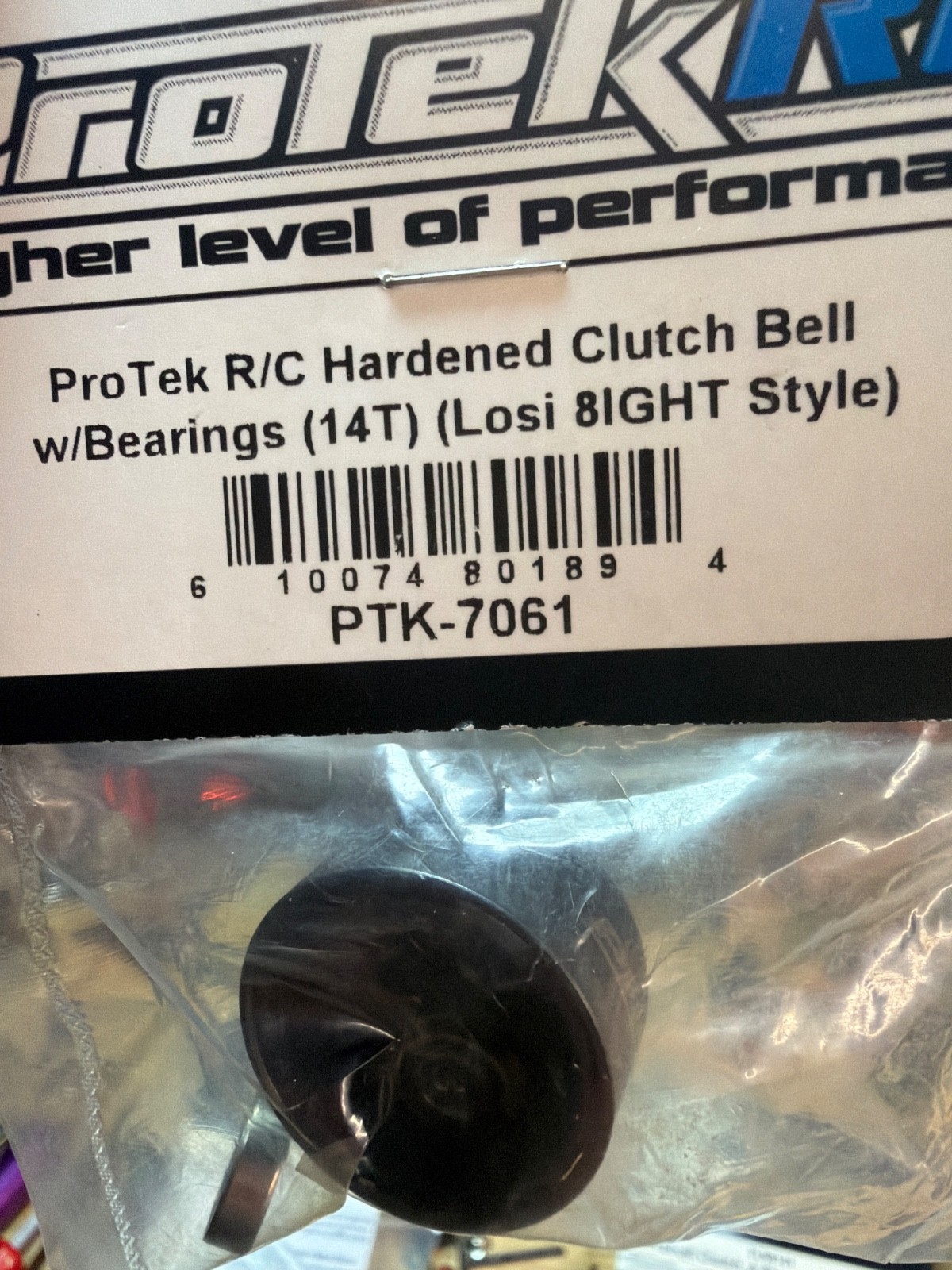 PTK-7061 PROTEK RC HARDENED CLUTCH BELL W/ BEARINGS (14T) (LOSI 8IGHT STYLE)