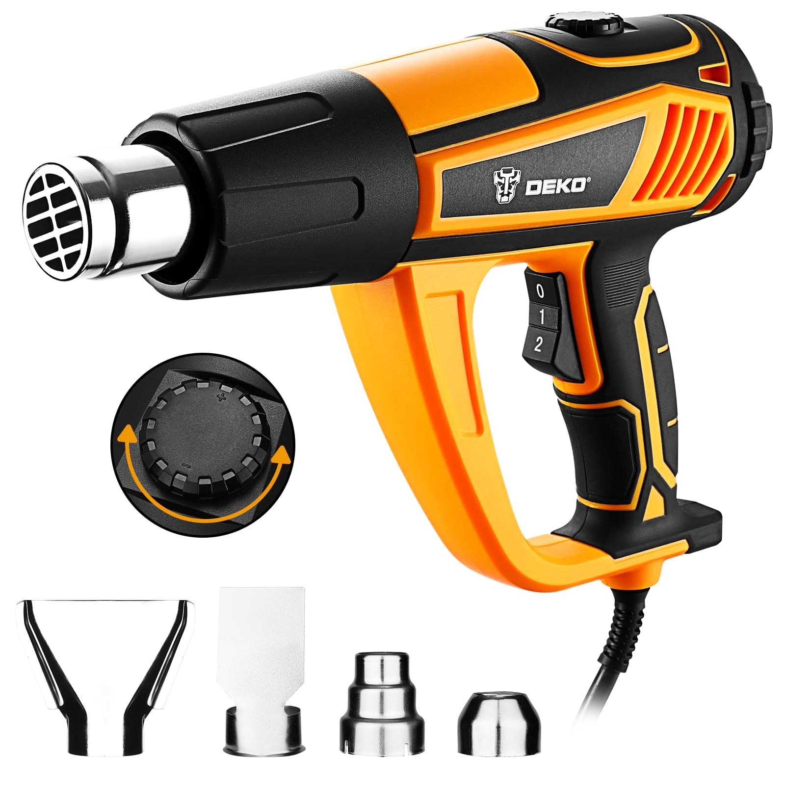 Heat Gun Hot Air Gun: DEKOPRO 1800W Heat Guns with Variable Temperature Contr...