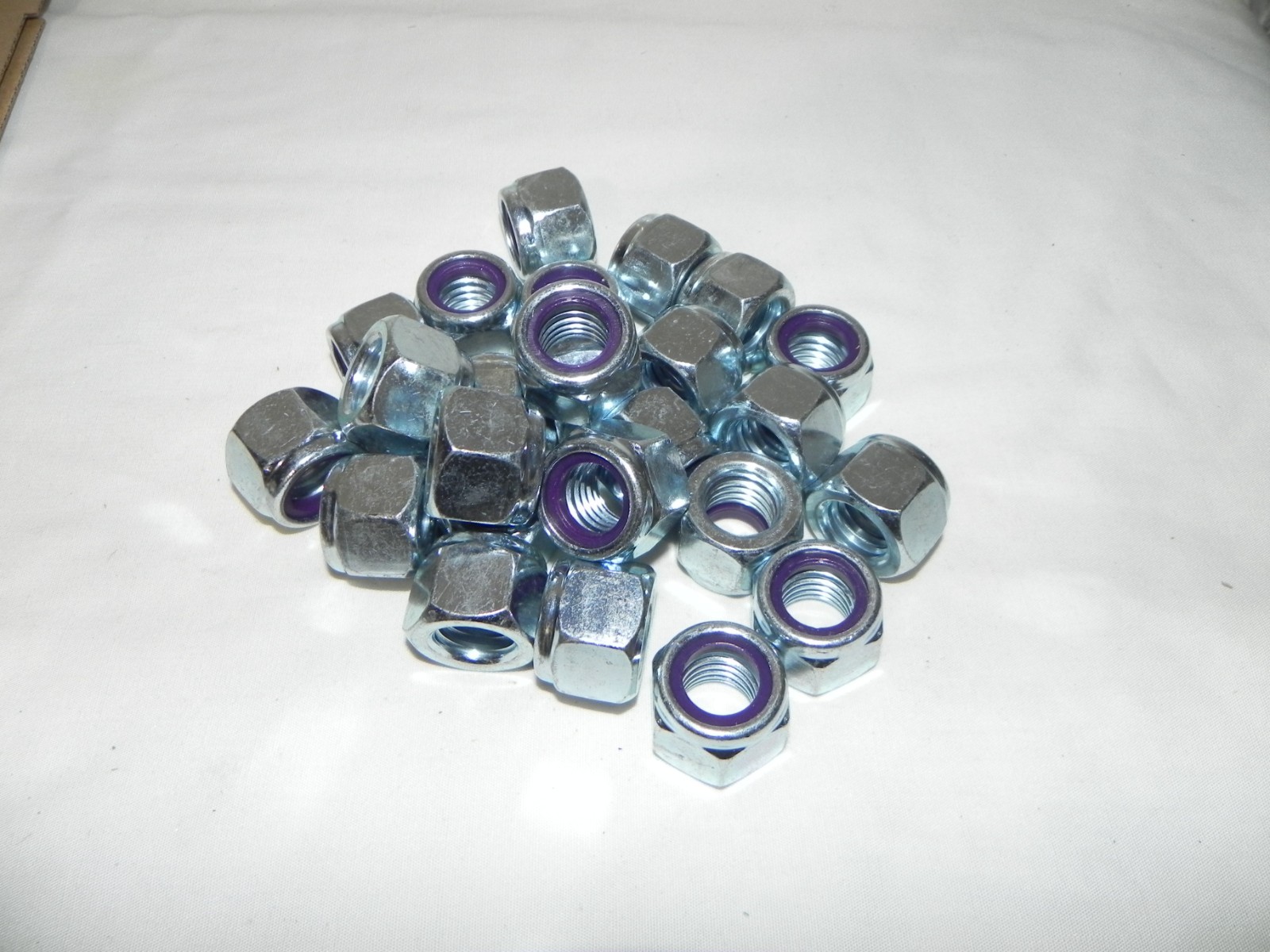 25) 5/8-11 Purple Coarse Nylon Insert Locking Nuts Grade 5 TRIV Zinc, #T41NE101