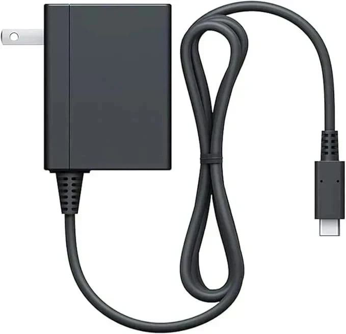 Black Original AC Power Adapter Charger With Cable For Nintendo Switch (US Plug)