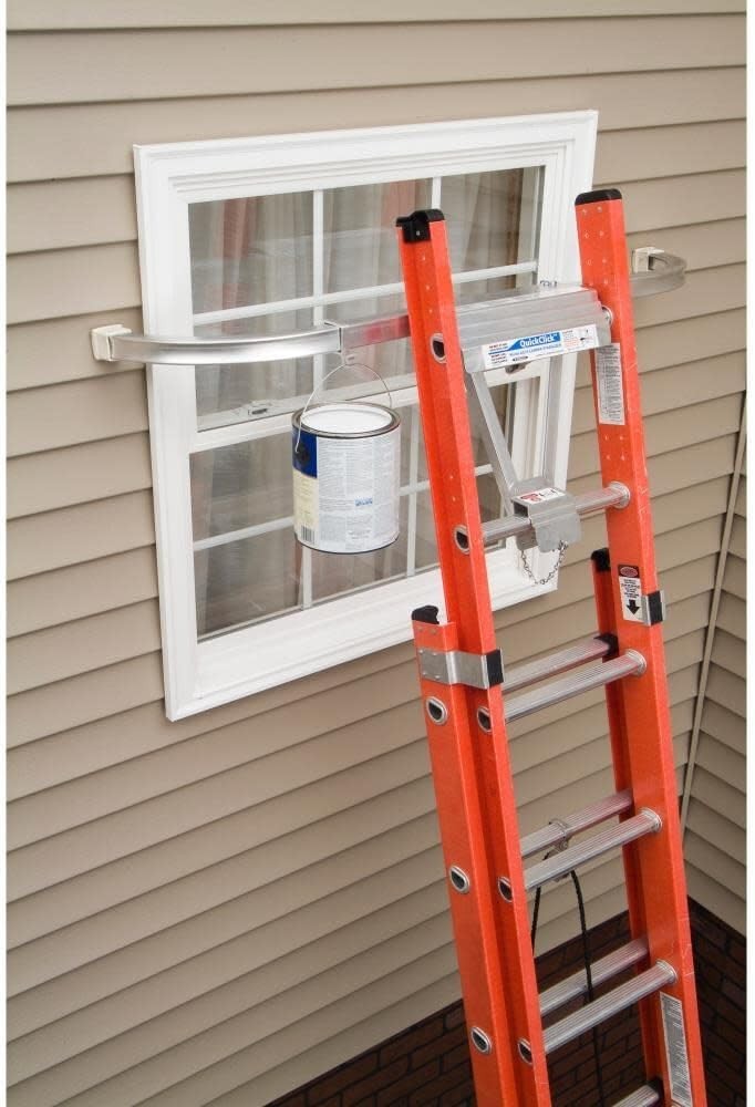 Versatile Ladder Stabilizer with Quick Release Attach Pins & 60" Maximum Height