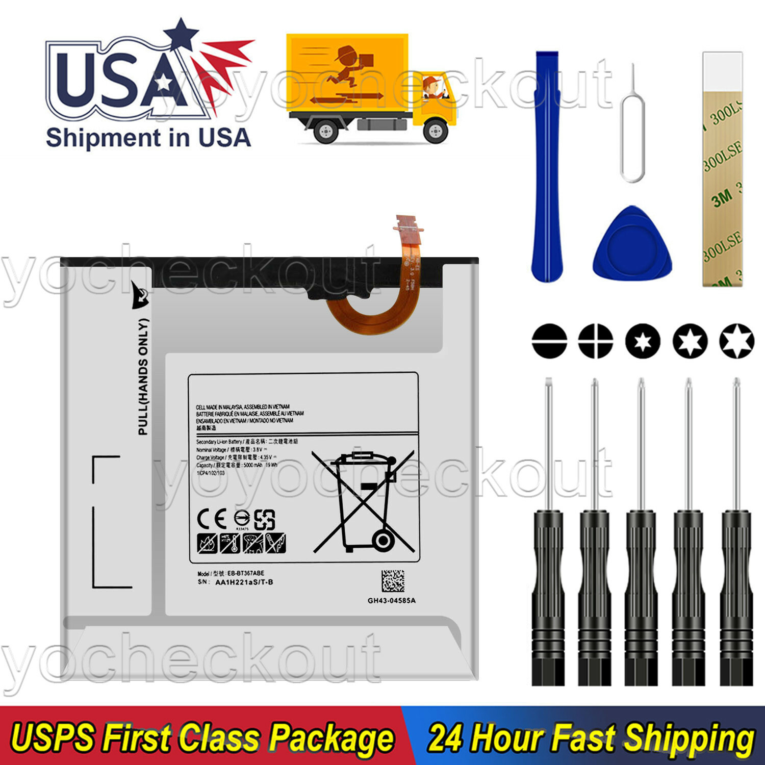 For Samsung Galaxy Tab A 8" SM-T380 Battery Repair EB-BT367ABA EB-BT367ABE