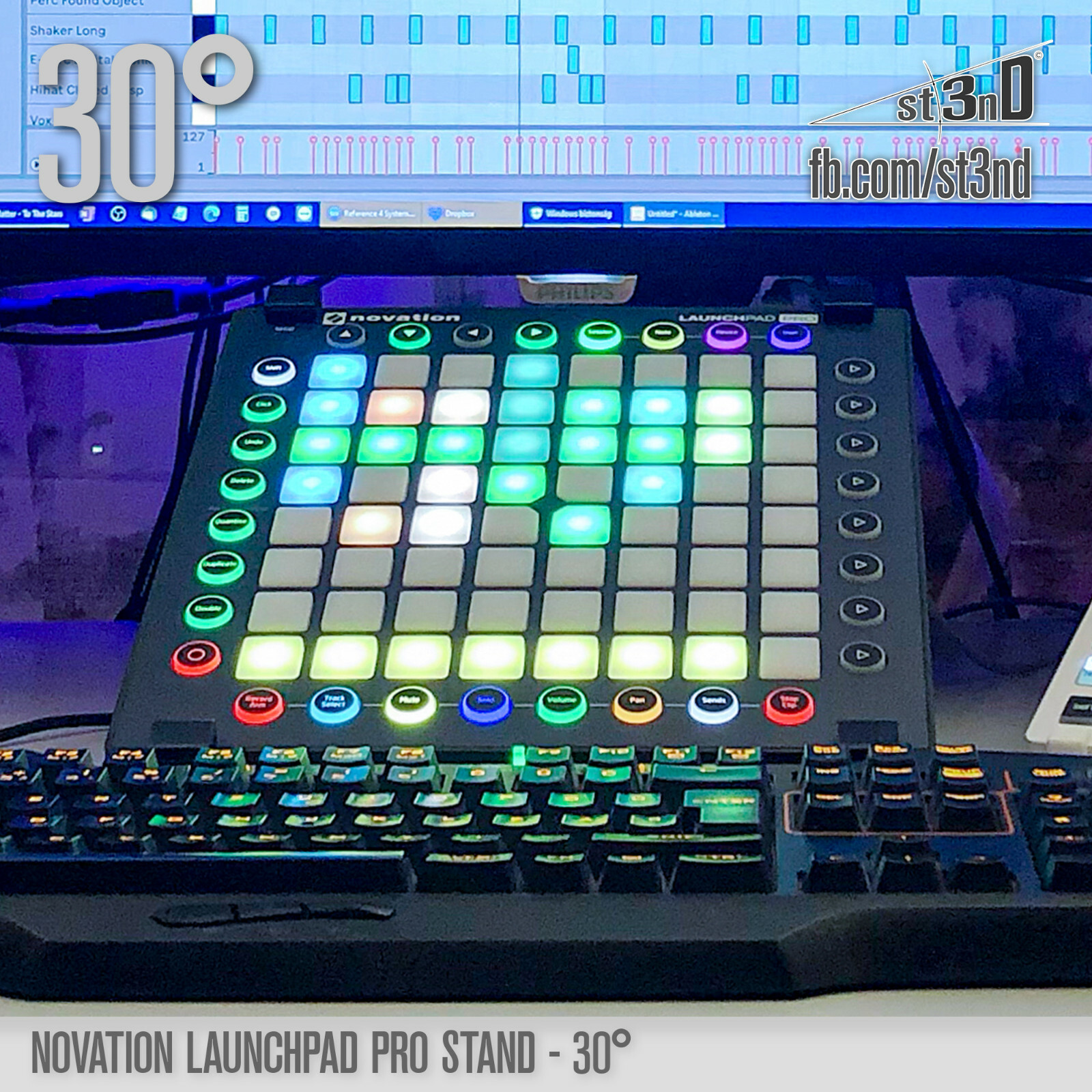 NOVATION LAUNCHPAD PRO STAND - 30 degrees - 3D printed - 100% Buyer satisfaction