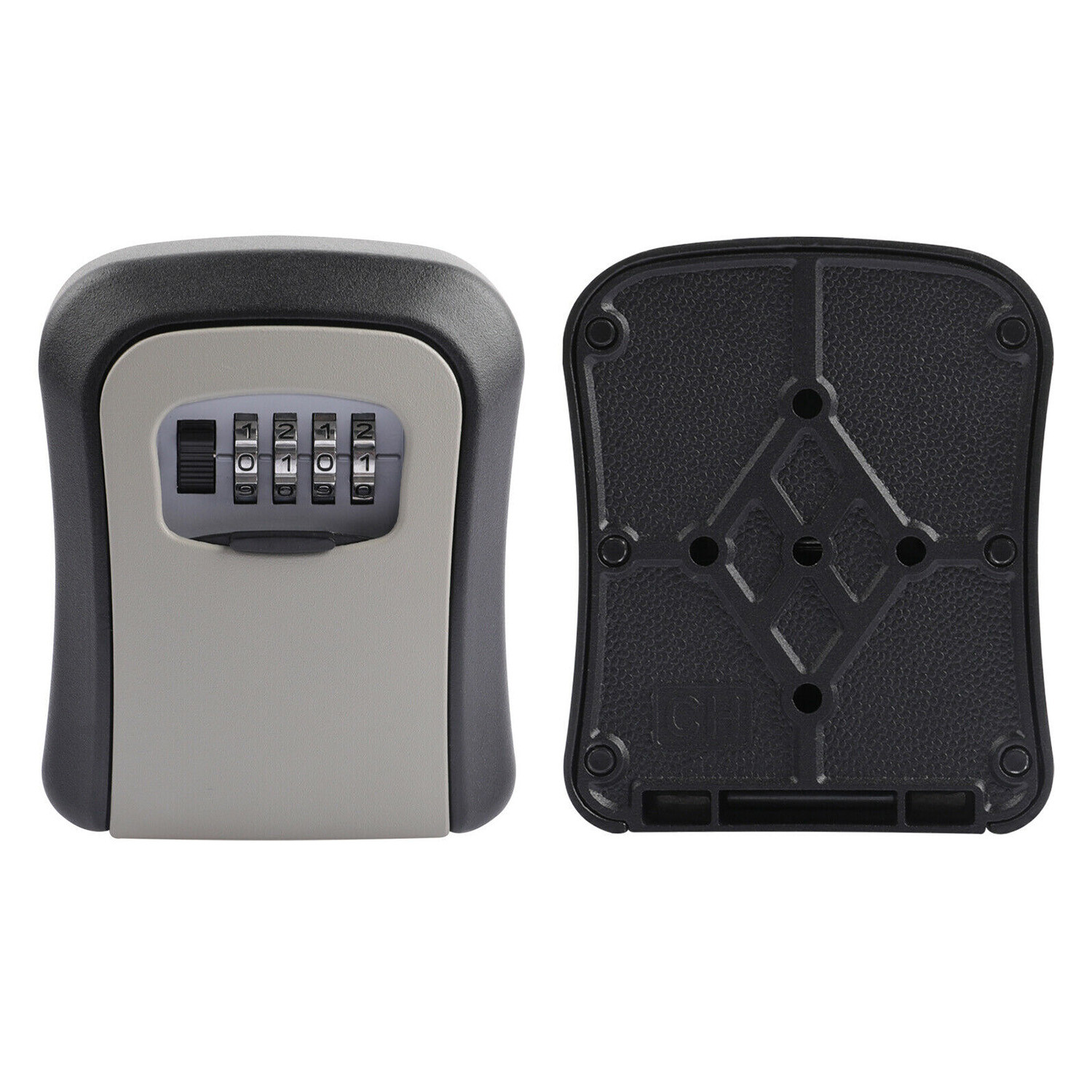 Safe Lock Box Combination Wall Mount Security Storage Case Organizer 4 Digit Key