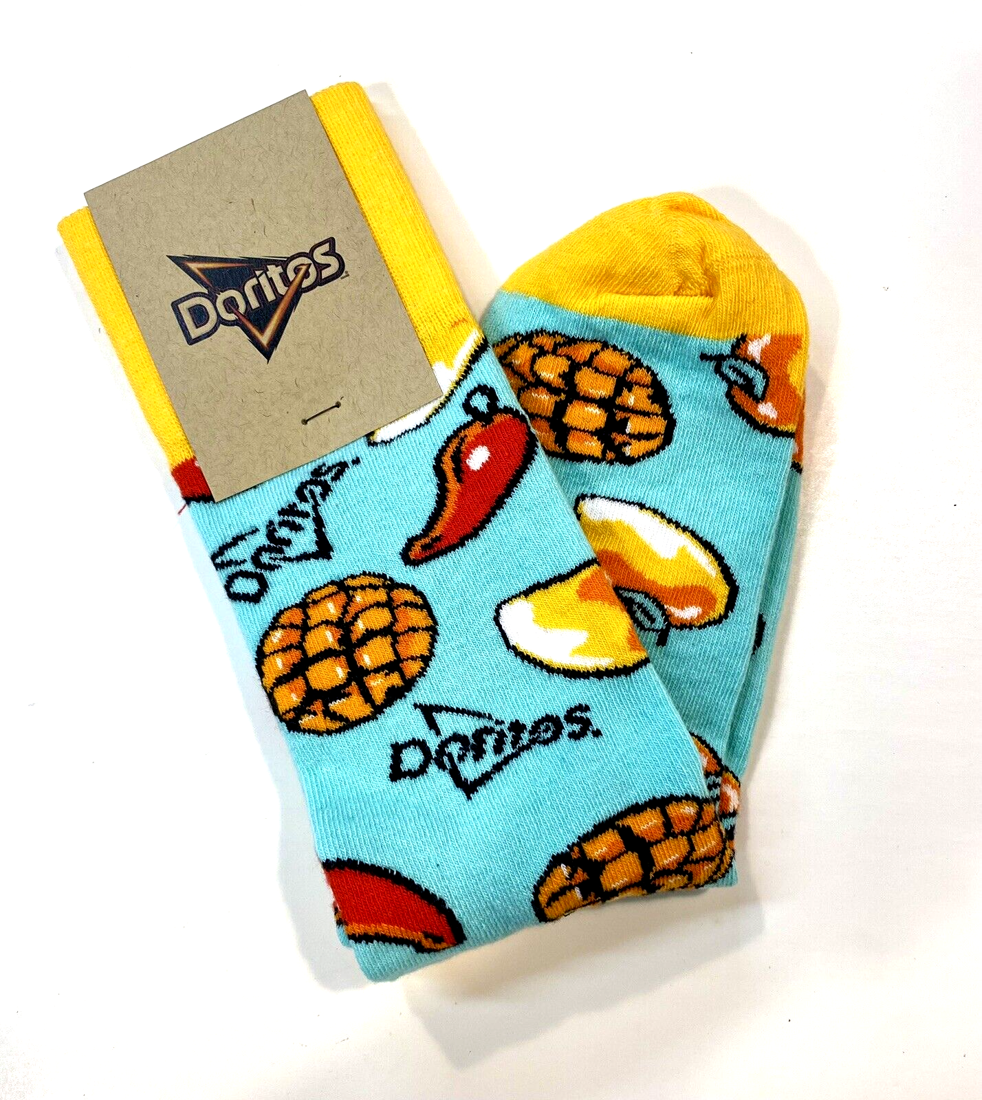 New Doritos x Mountain Dew Mtn Dew Baja Blast Socks 20th Bajaversary Fiery Mango