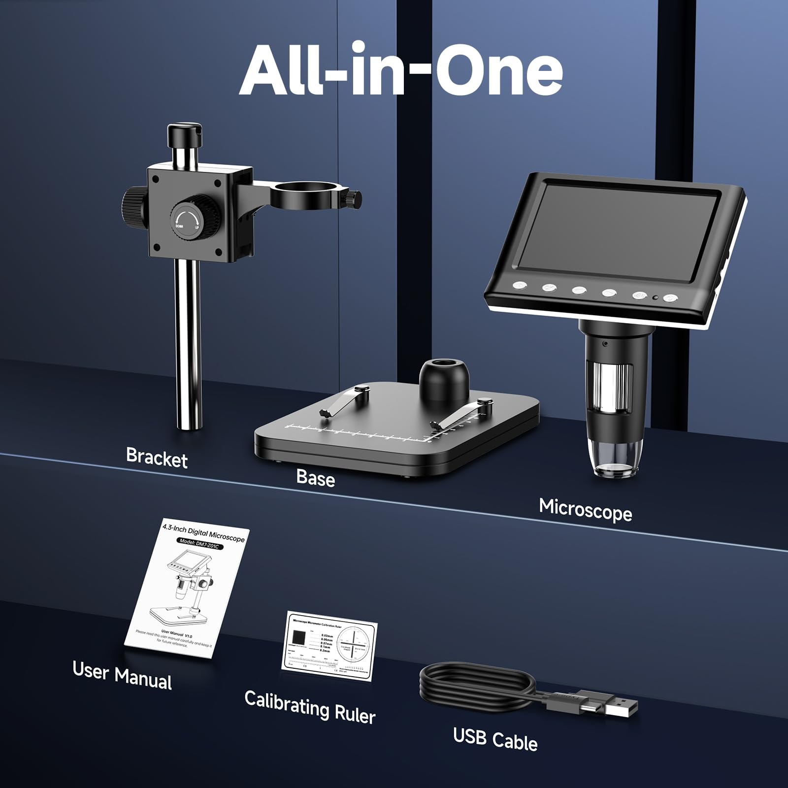 4.3" Coin Microscope Digital Microscope for Collectors 1980P HD Error Coin Ma...