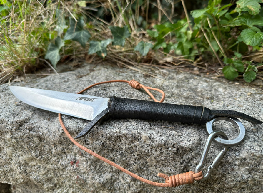 ACEJET Classic Celtic Fixed Knife 4.75" 14260 Steel Blade Cord Wrapped Handle