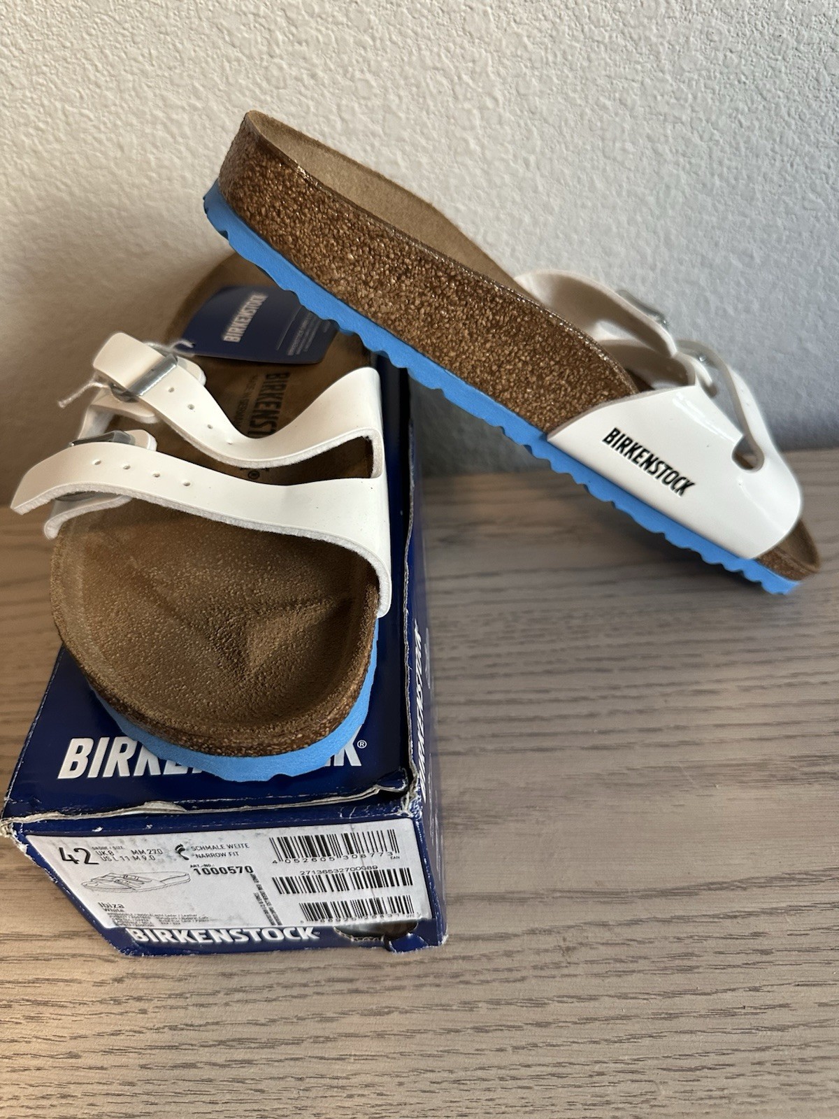 Birkenstock Ibiza White Sandals Women’s Sz 11 Brand New Authentic