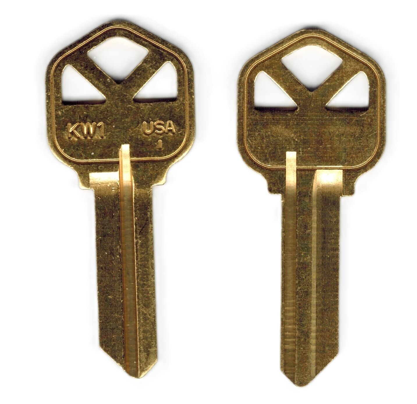 Ilco Kwikset KW1 Brass Key Blank X2