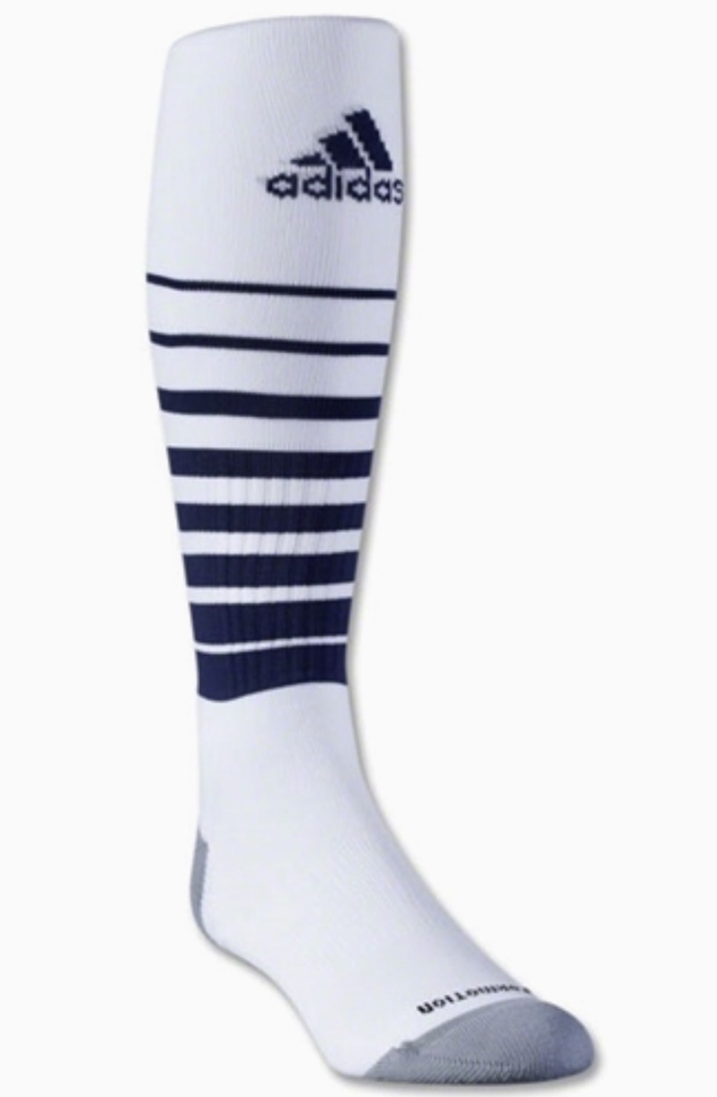 ADIDAS Team Speed OTC Soccer Socks White Navy Blue NEW Mens Sz M Fit Shoes 5-8.5