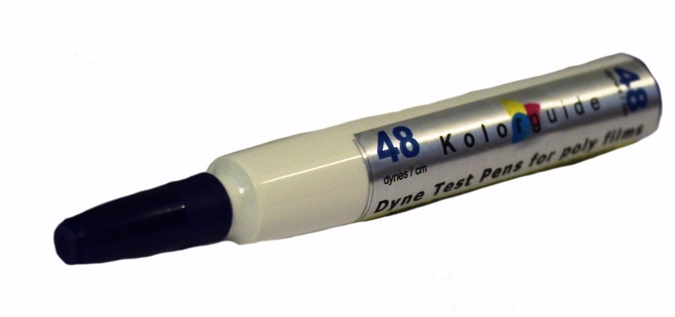 48 Dynes/cm Dyne Test Pens – 12 Pack – Surface Energy Testing for Plastic Film