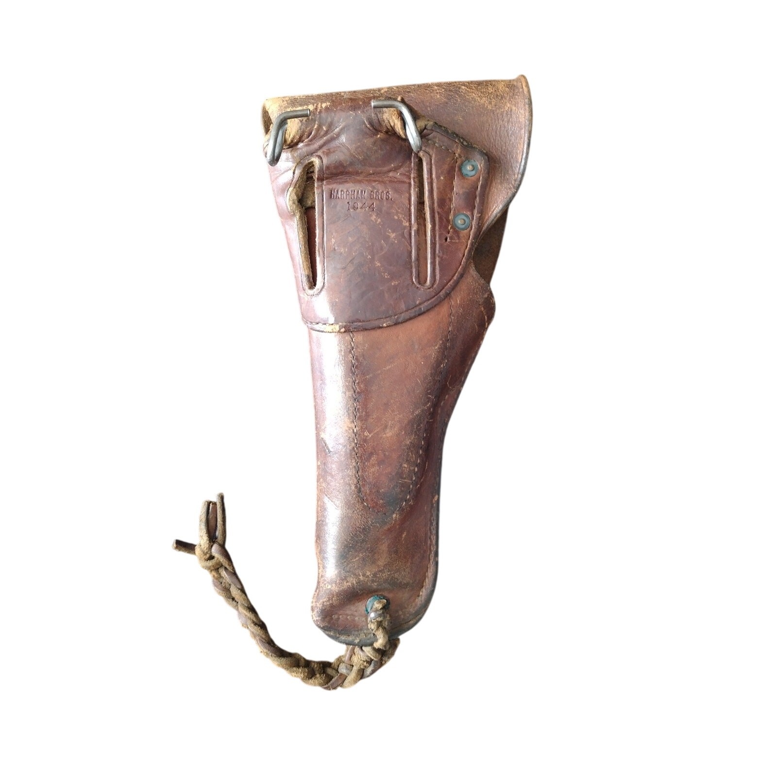 WWII US M1916 Leather Holster - Harpham Bros. 1944 - USGI M1911 .45 ACP
