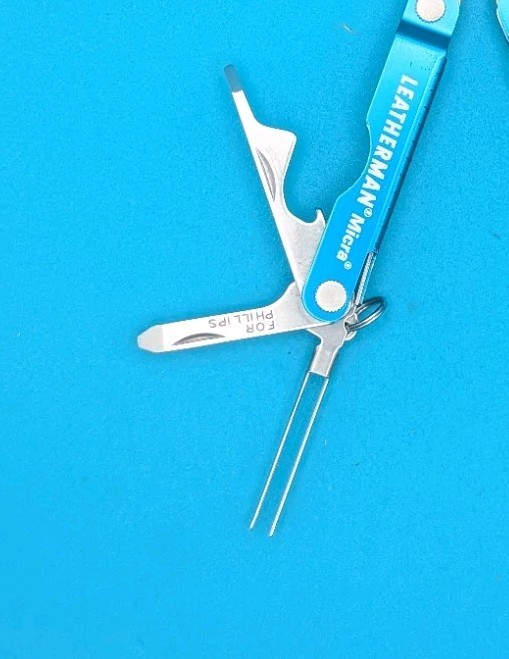 Leatherman Micra Multi-Tool, Knife, Scissors, Key Ring, Blue! *IUOE LOCAL 101*