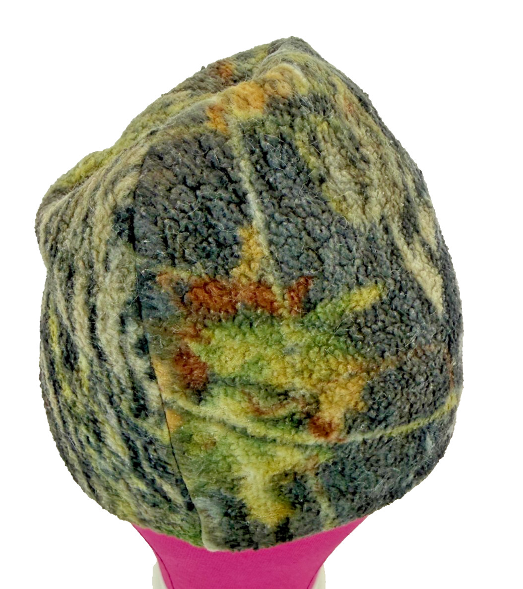 Mossy Oak Reversible Hunting Beanie Hat Blaze Orange Camo Fleece One Size Warm