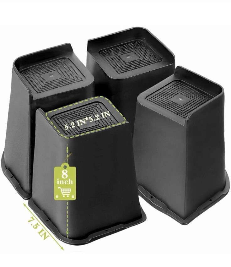 Bed Risers Oversized, Furniture Risers 8 Inch Heavy Duty, Set of 4 Up To 5000lbs