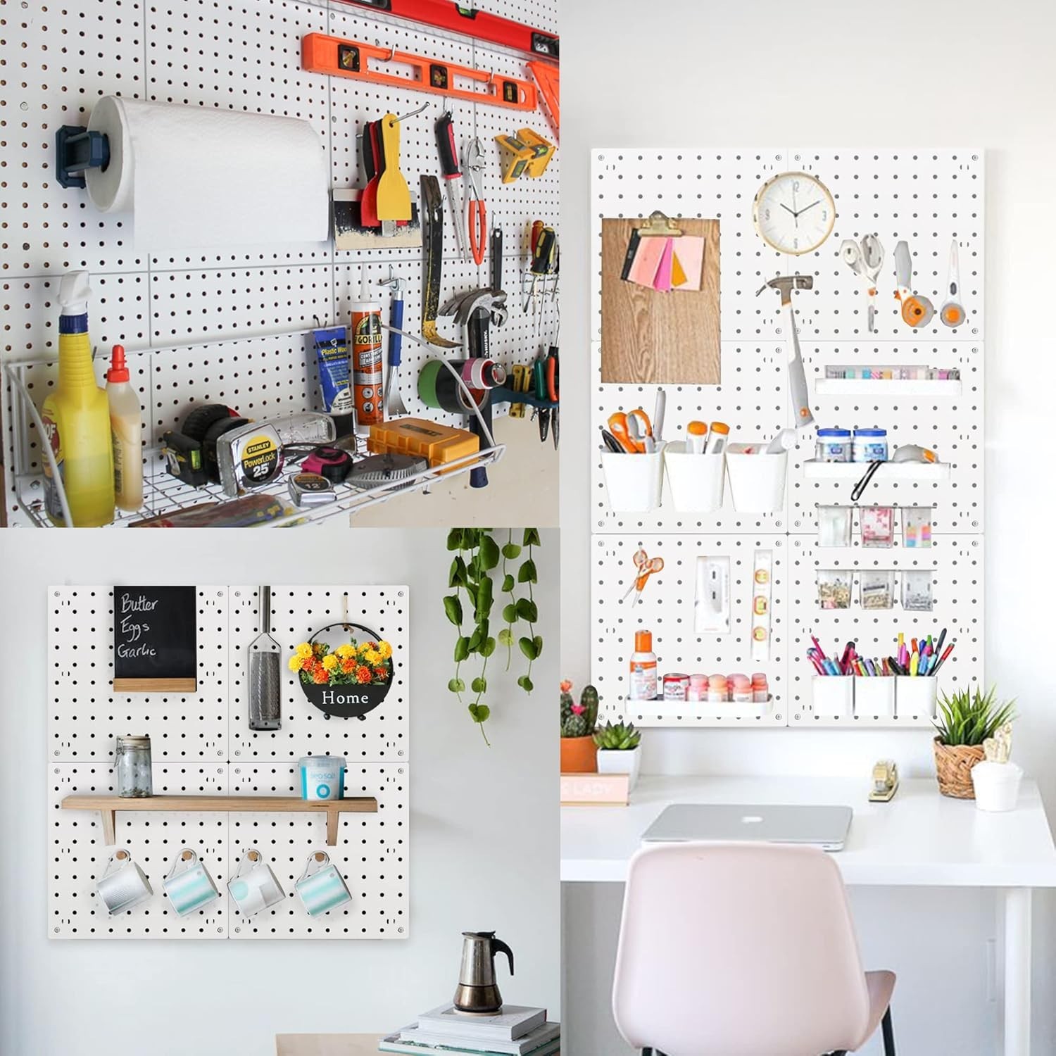 Pegboards, Pegboard Wall Organizer Panels, Peg Boards for Wall, Craft Room, K...
