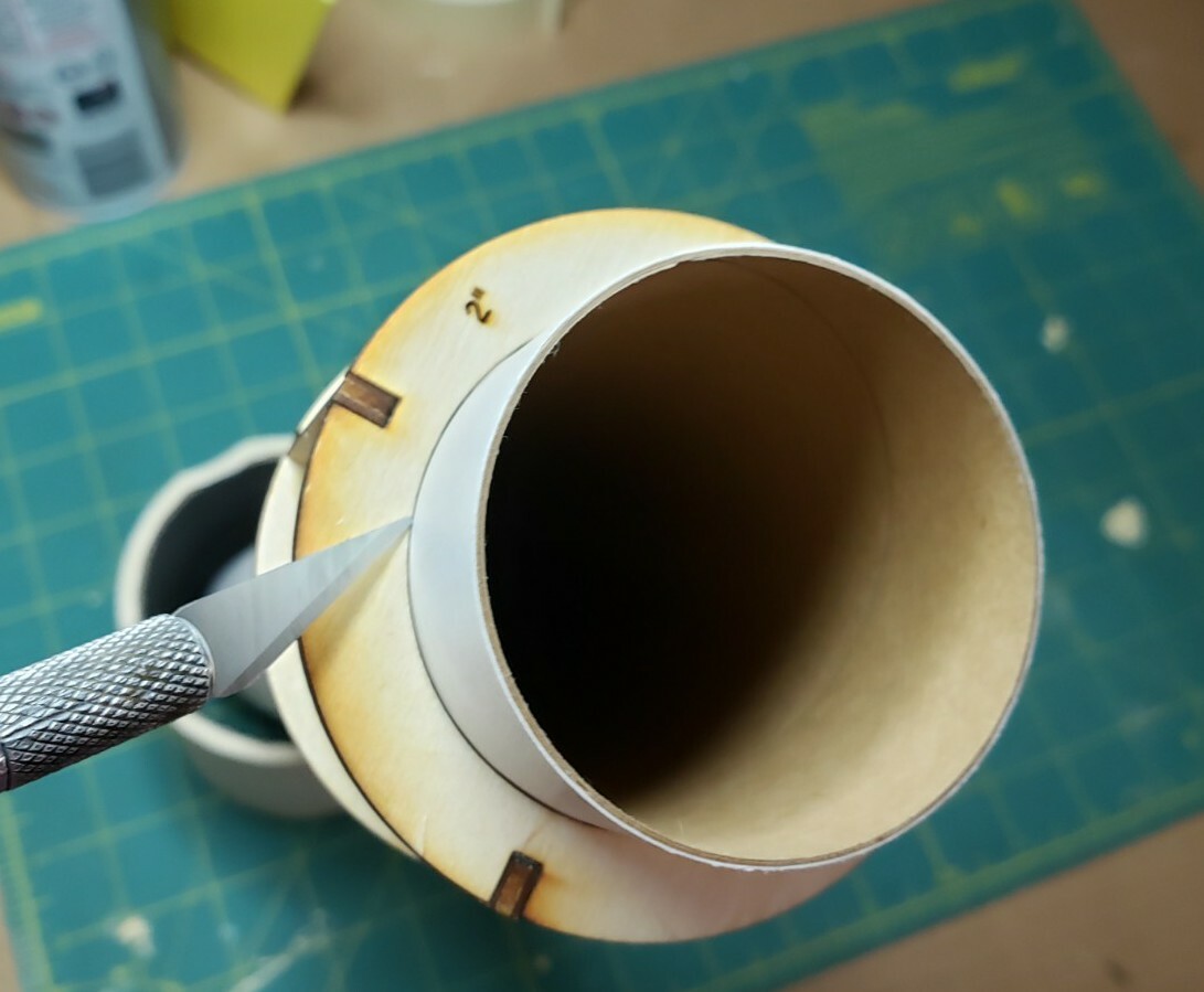 Tube Cutting Guide For Estes 2.0" Pro Series II tubing - make straight cuts!