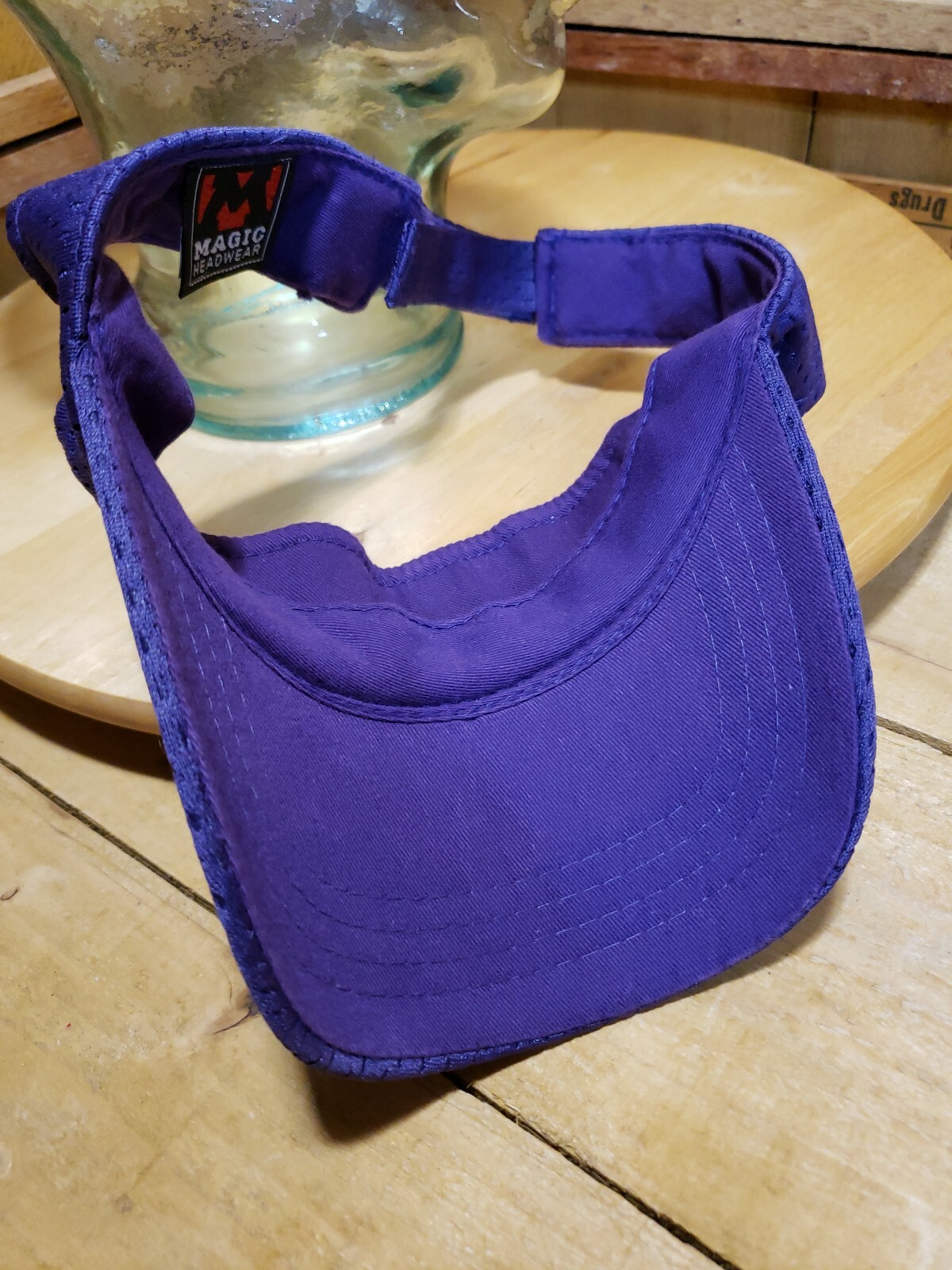 Outdoor Magic Headwear Solid Mesh Sun/Golf Visor Distressed Hook-n-loop Strap