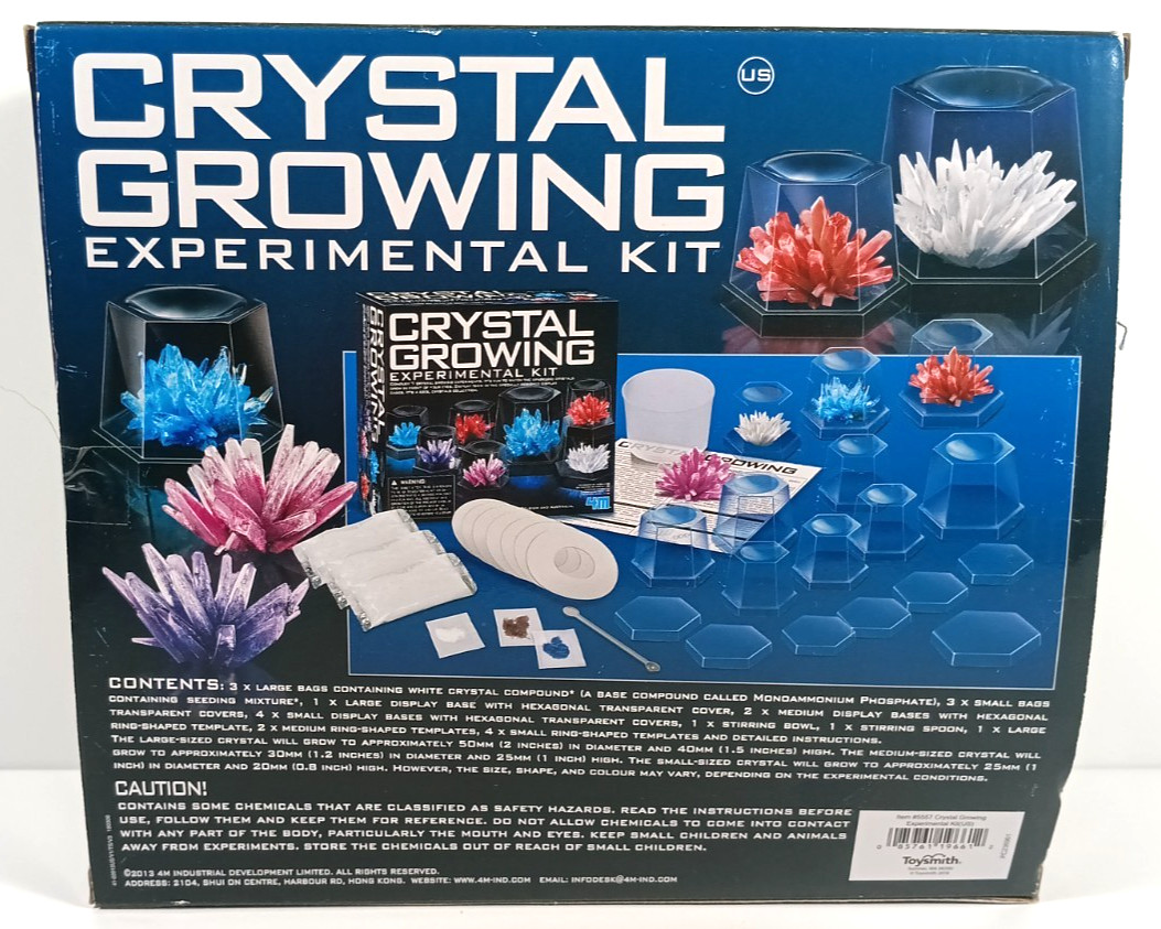 4M Crystal Growing Science Model Kit with 7 Experiments STEM