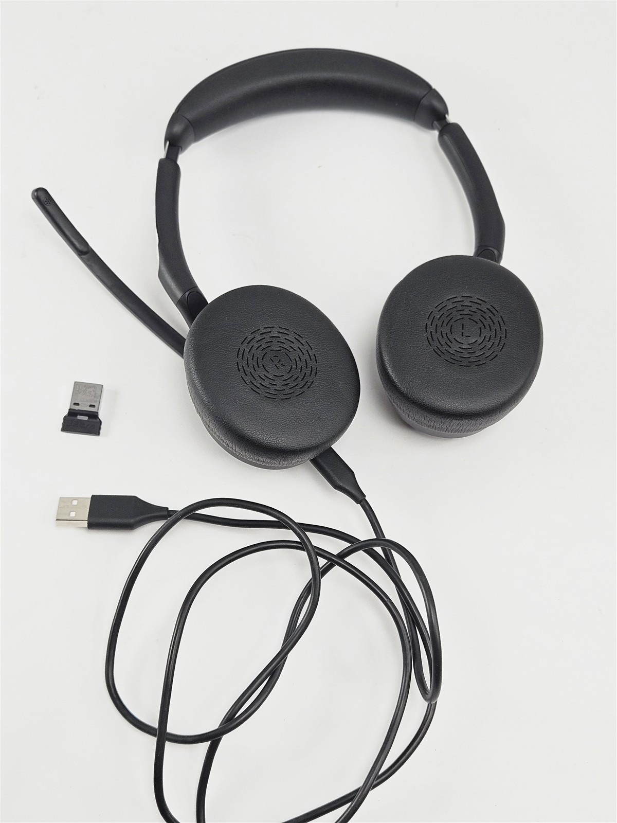 Jabra Evolve2 55 Stereo Wireless PC Headset HSC170W Bluetooth Dongle & Cable