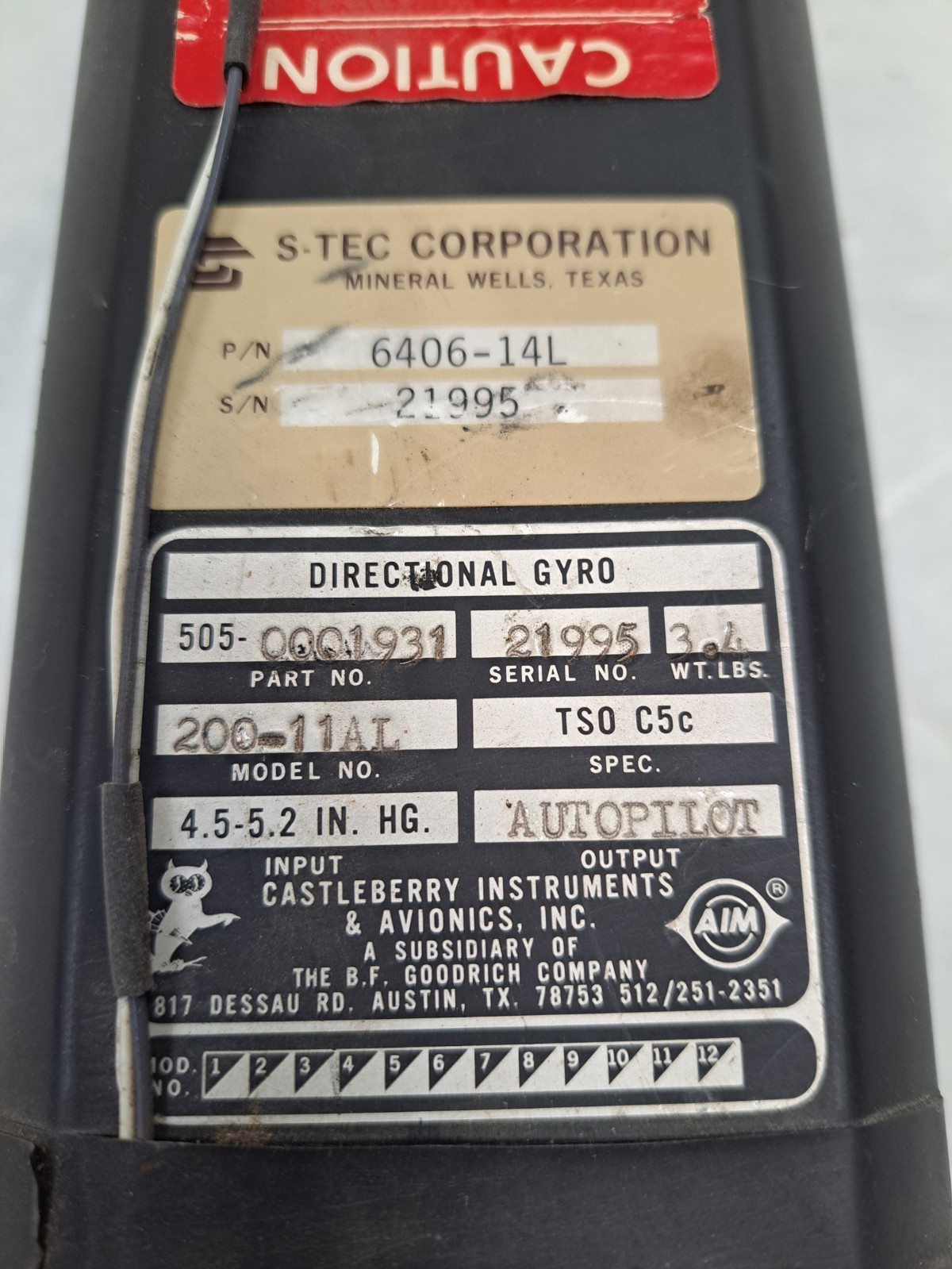 STEC Directional Gyro 6406-14L