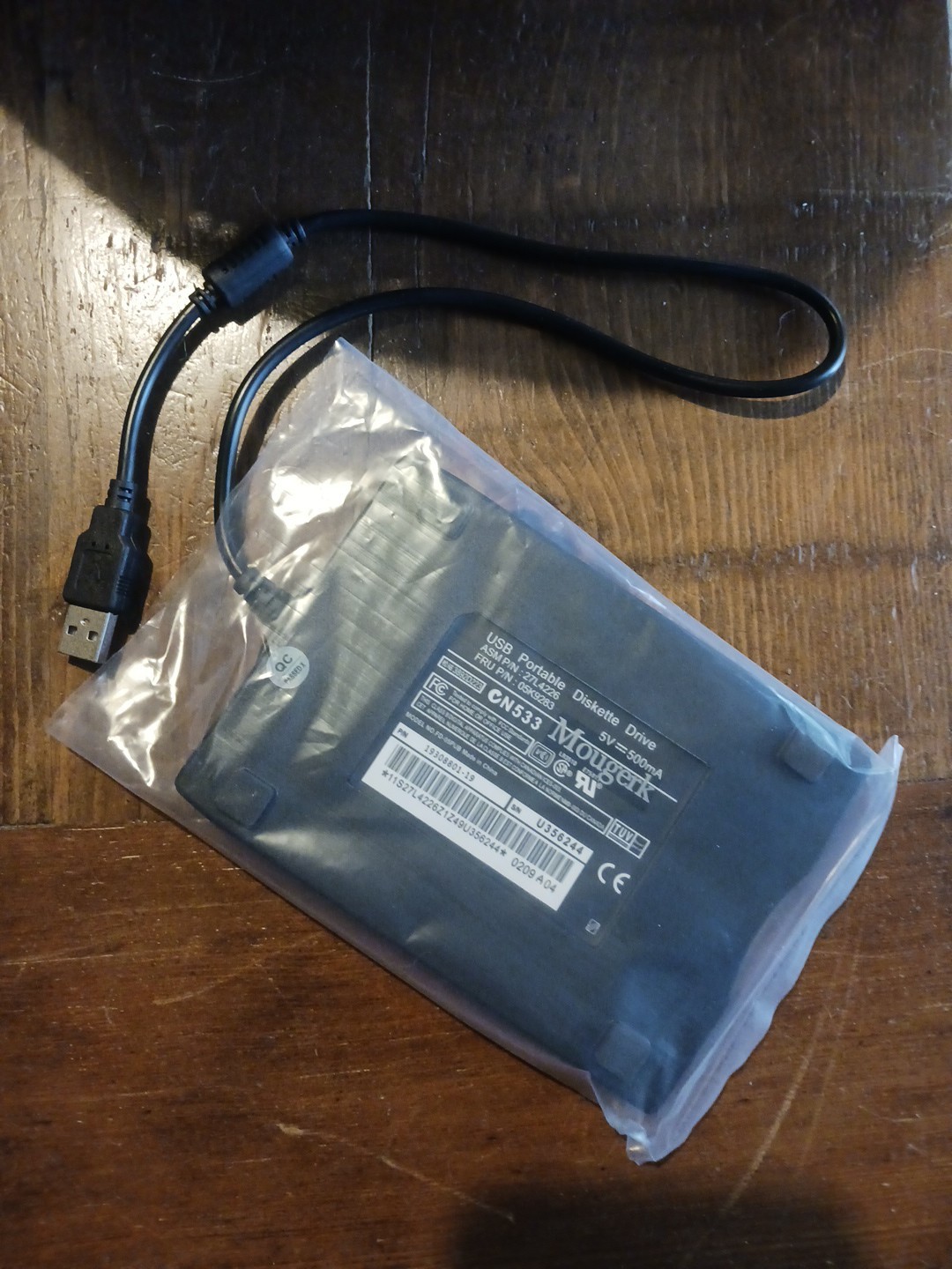 USB Portable Diskette Drive N533. New, Never Used No Box.
