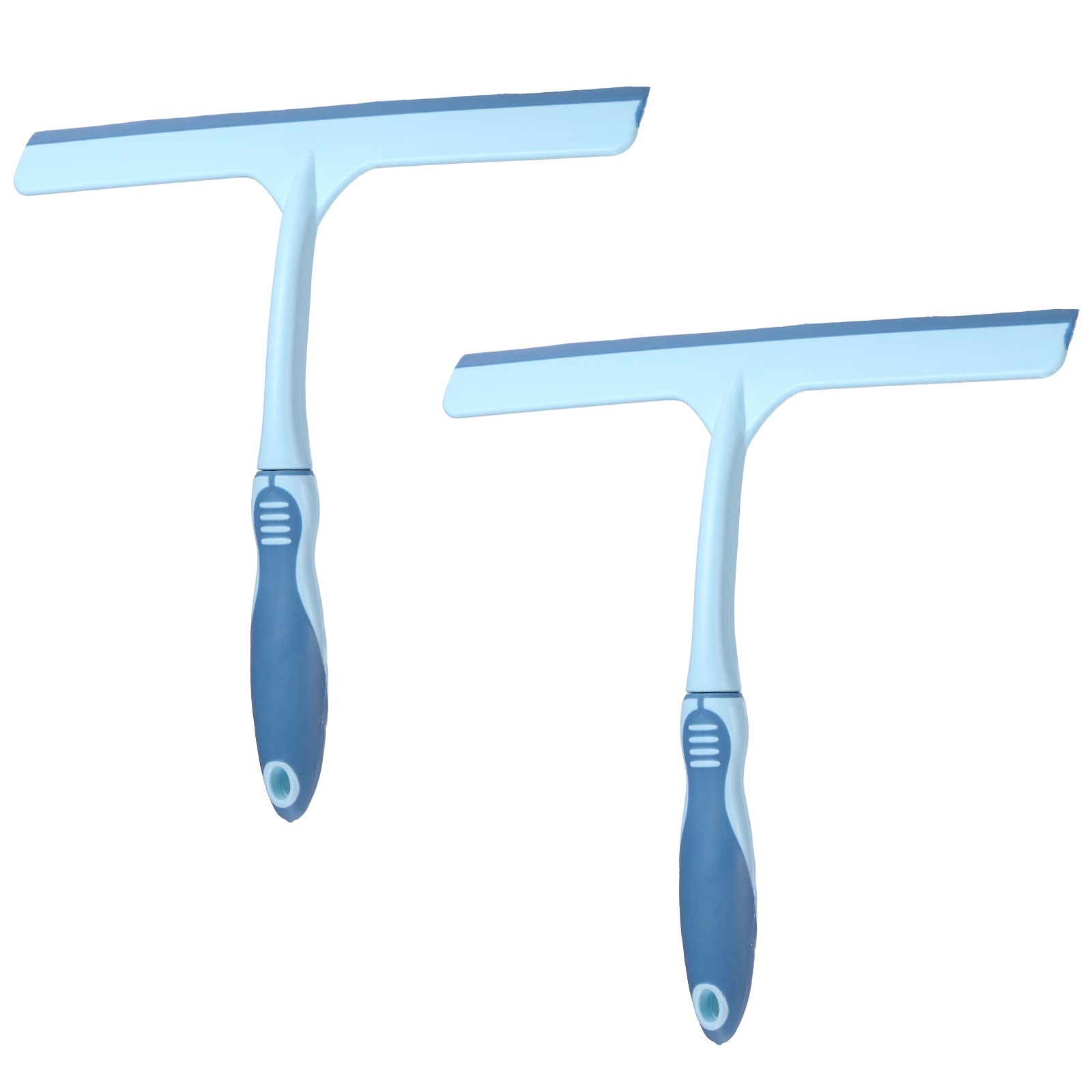 2 Pack 10 Inch Shower Squeegee for Glass Doors & Mirrors, Blue